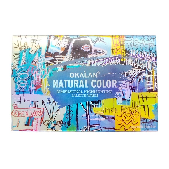 OKALAN Natural Color Dimensional Highlight Highlighters Shimmer Palette Warm - Picture 1 of 2